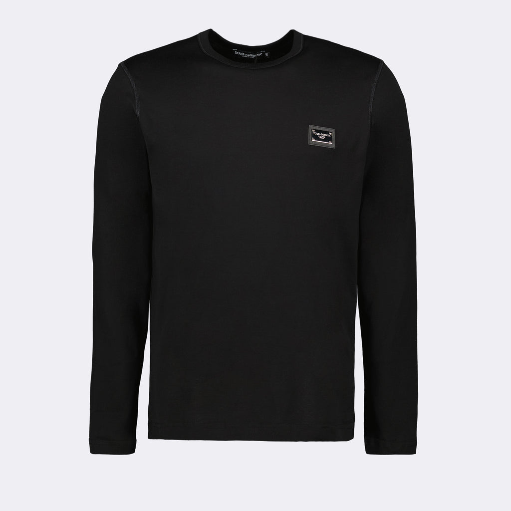 T-shirts Plaque logo T-shirt Dolce & Gabbana Black Man