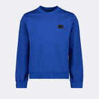 Sweatshirts Sweatshirt à logo plaque Dolce & Gabbana Bleu Homme