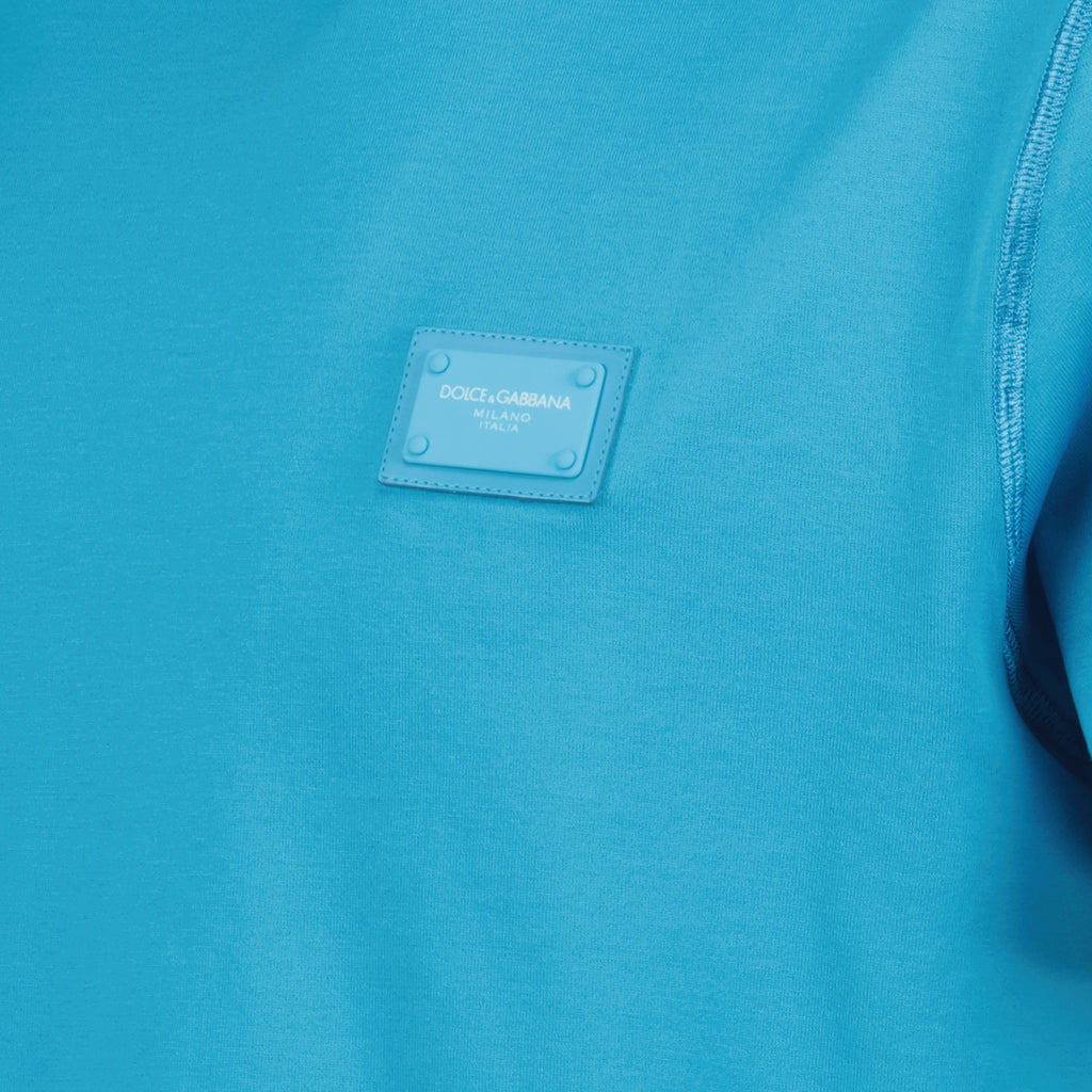 T-shirts T-shirt à logo plaque Dolce & Gabbana Bleu Homme