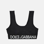 Tops Logo bralette Dolce & Gabbana Black Women