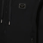 Sweatshirts Logo plaque zip-up sweatshirt Dolce & Gabbana Black Man