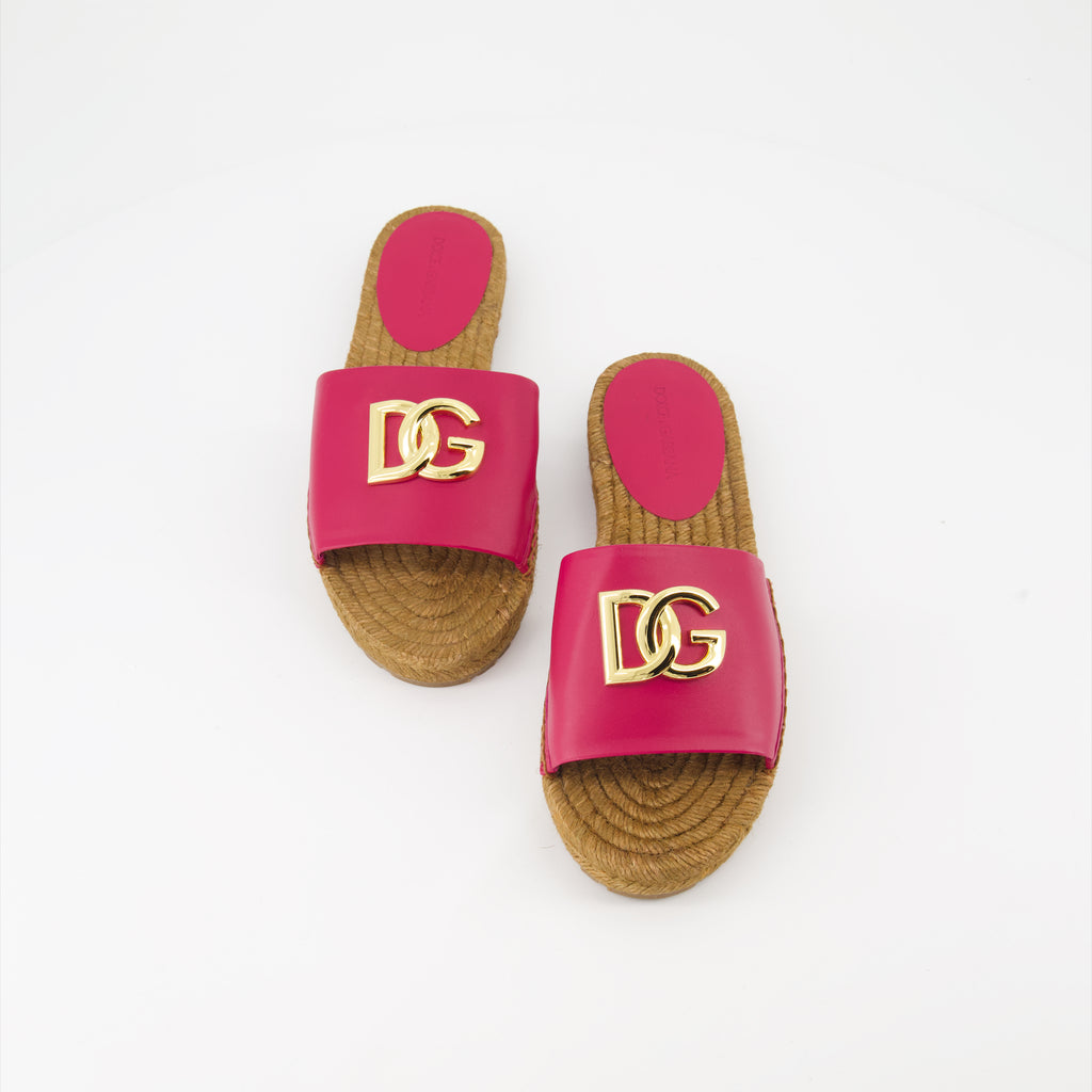 Open shoes DG slides Dolce & Gabbana Pink Women