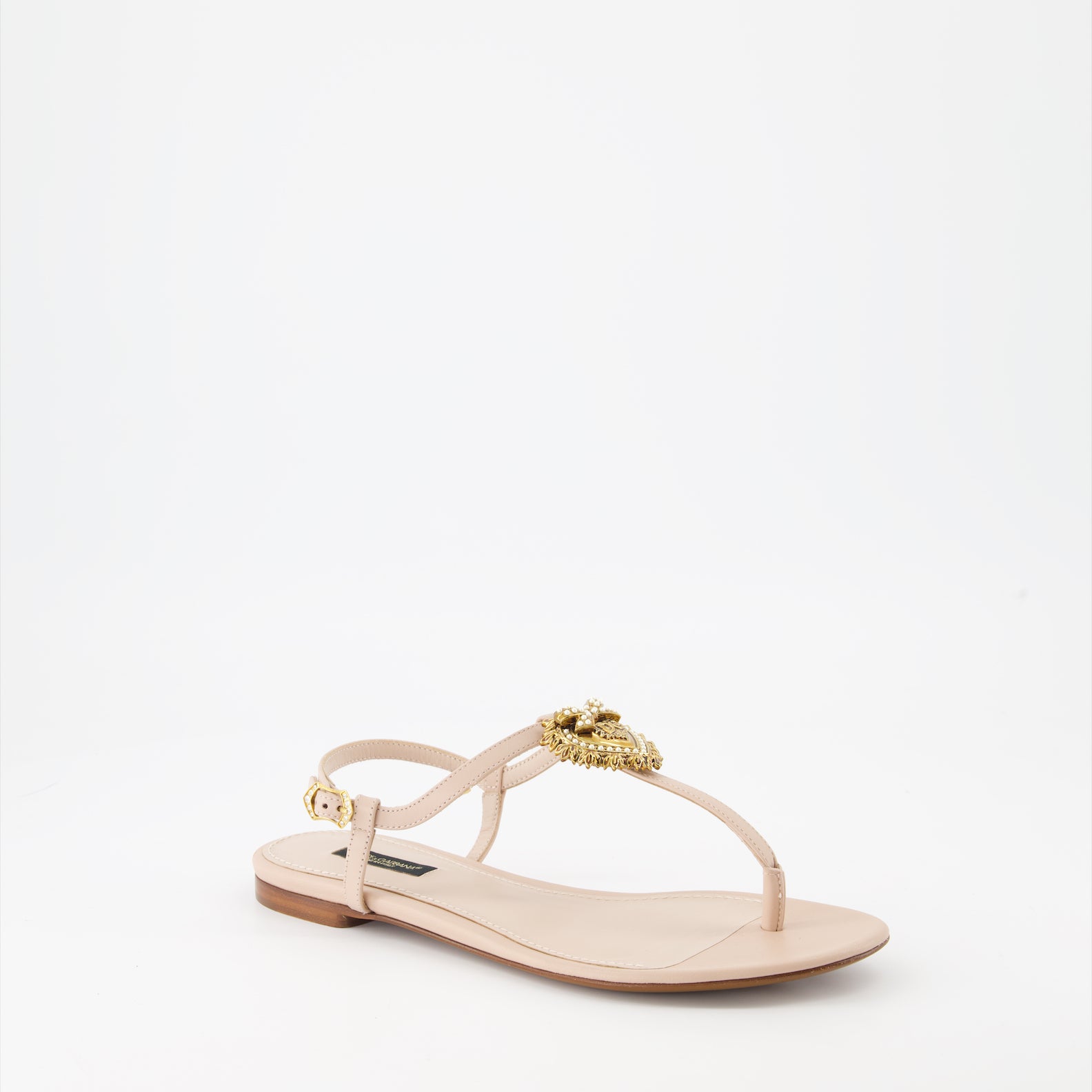 Zapatos abiertos Sandales Devotion en nappa Dolce & Gabbana Beige Femme
