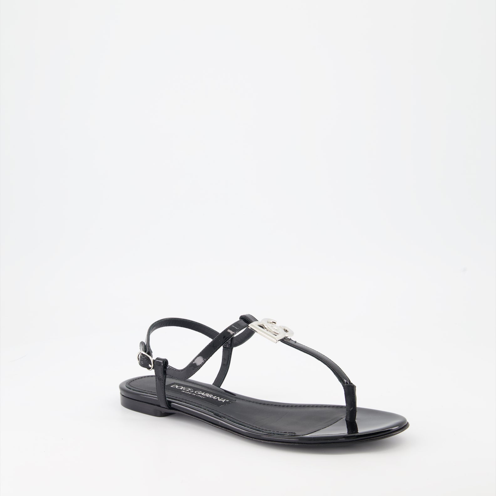 Zapatos abiertos Sandales DG en cuir Dolce & Gabbana Negro Femme