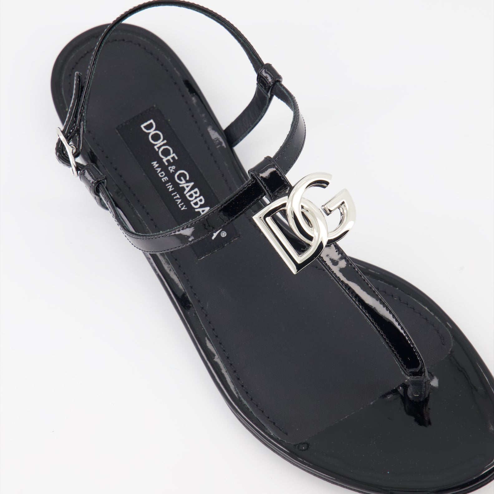 Zapatos abiertos Sandales DG en cuir Dolce & Gabbana Negro Femme