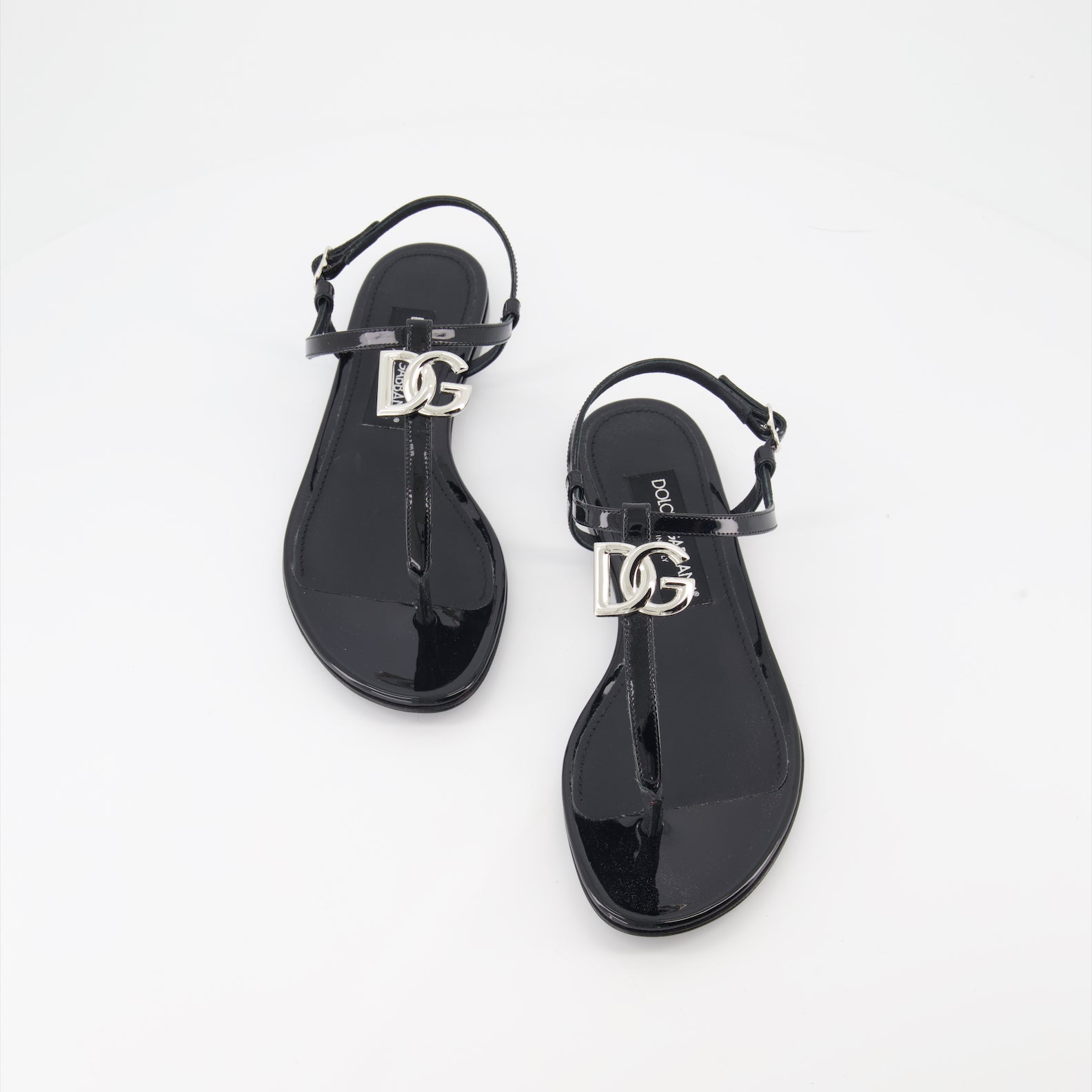 Zapatos abiertos Sandales DG en cuir Dolce & Gabbana Negro Femme