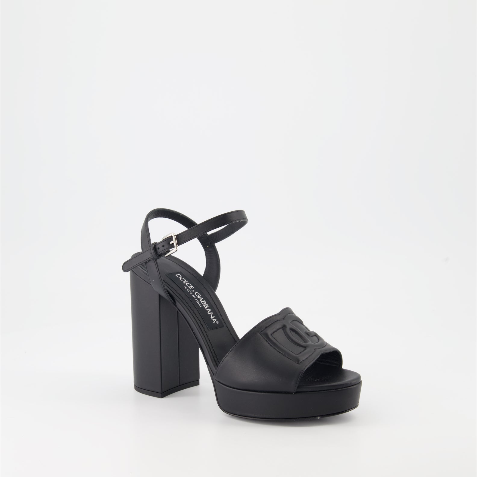 Zapatos abiertos Sandales DG à plateforme Dolce & Gabbana Negro Femme