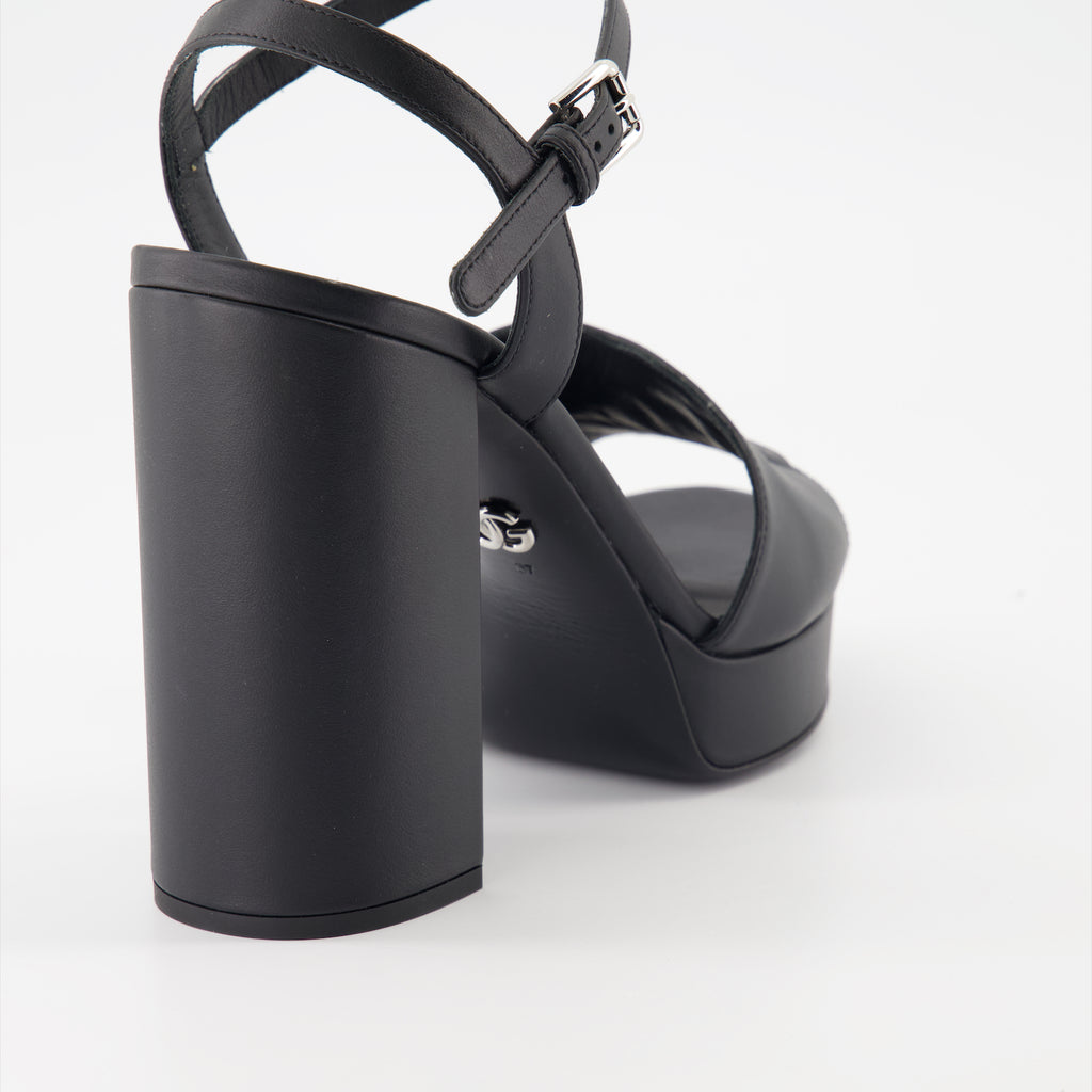 Zapatos abiertos Sandales DG à plateforme Dolce & Gabbana Negro Femme