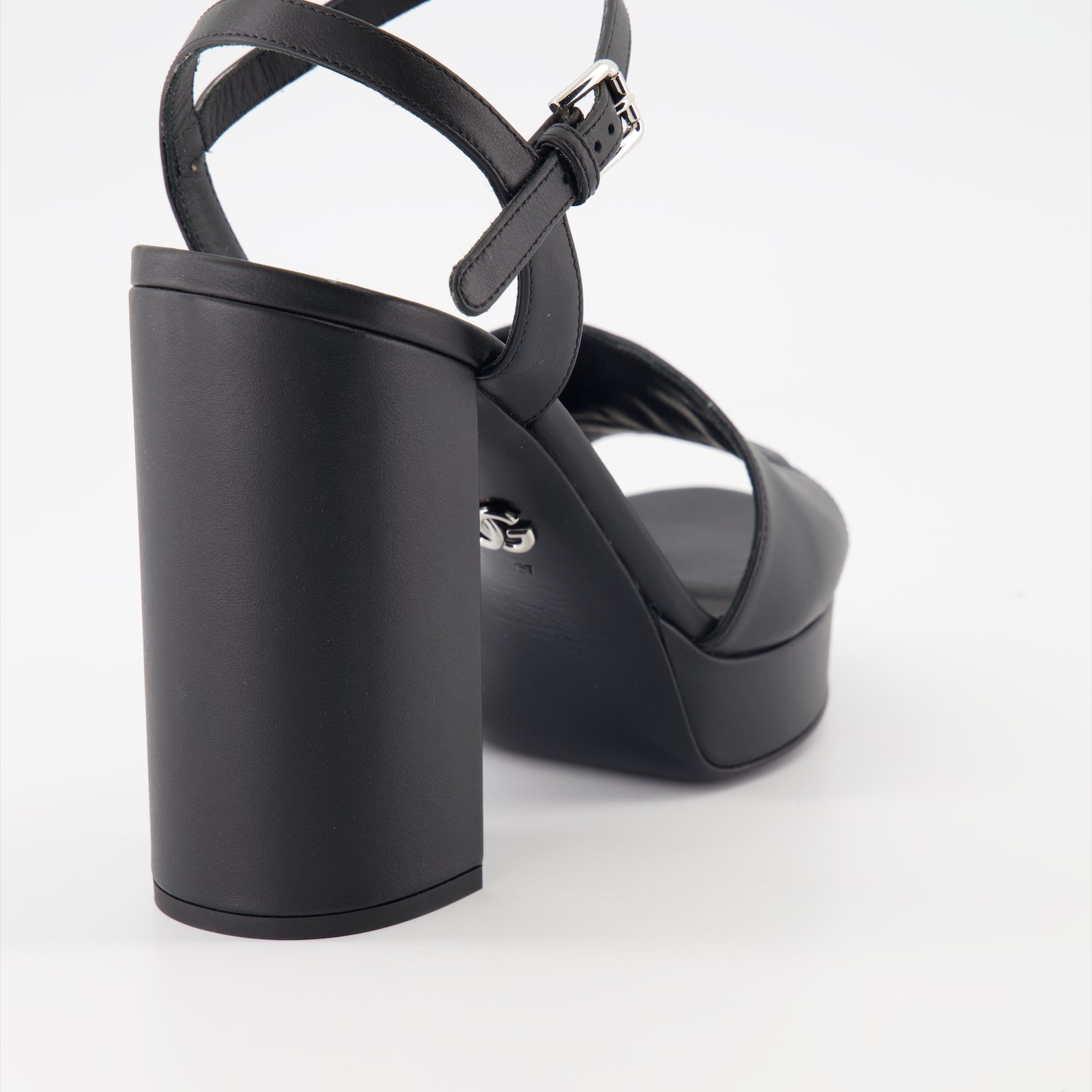 Zapatos abiertos Sandales DG à plateforme Dolce & Gabbana Negro Femme