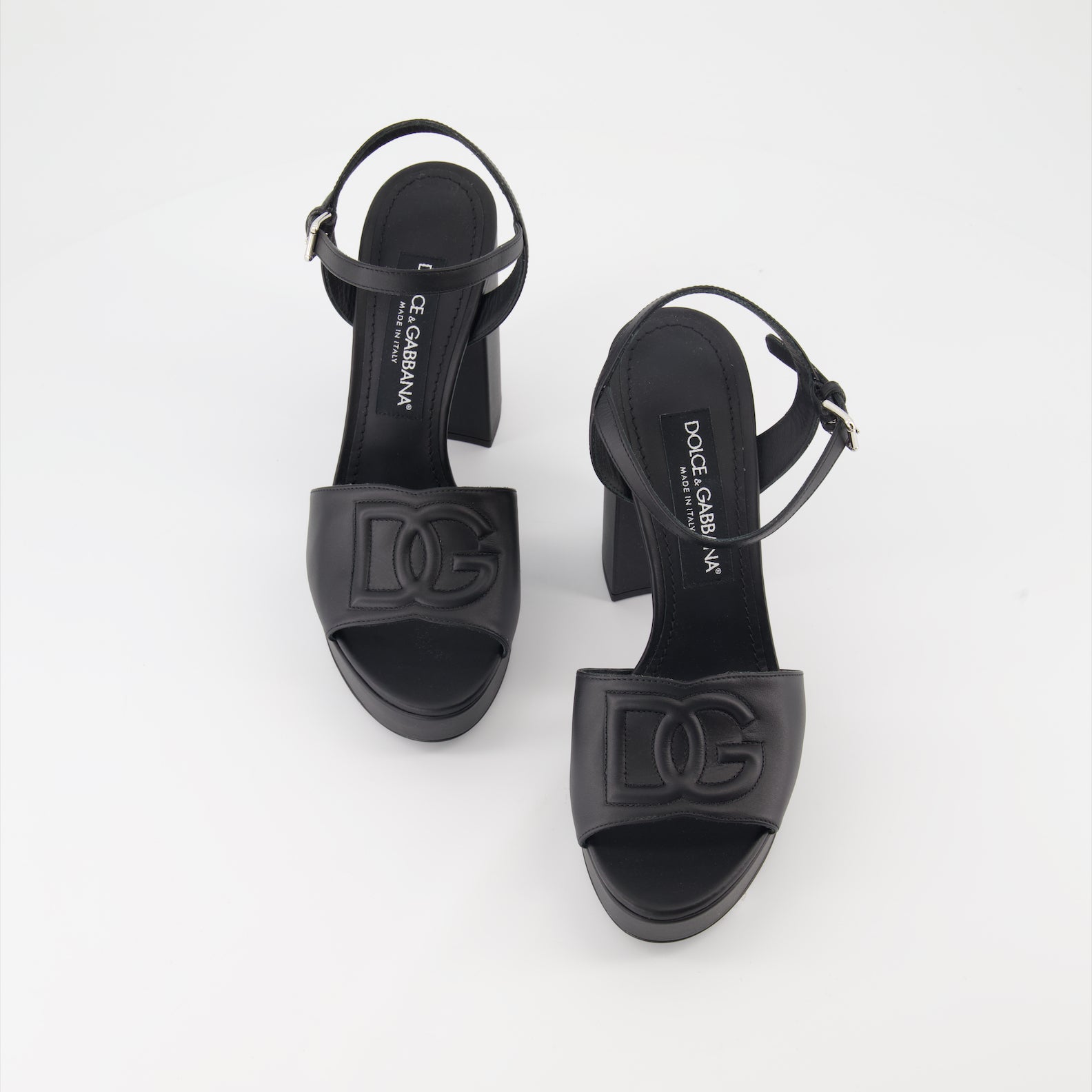 Zapatos abiertos Sandales DG à plateforme Dolce & Gabbana Negro Femme