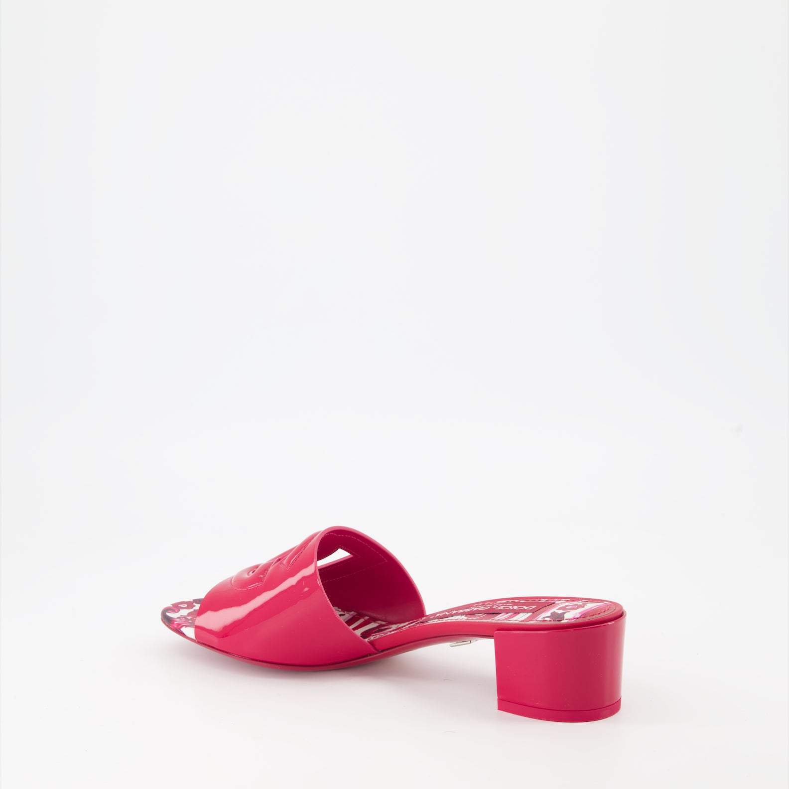 Offene schuhe Mules DG en cuir verni Dolce & Gabbana Rosa Femme