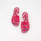 Offene schuhe Mules DG en cuir verni Dolce & Gabbana Rosa Femme
