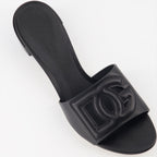 Offene schuhe Mules DG en cuir lisse Dolce & Gabbana Schwarz Femme