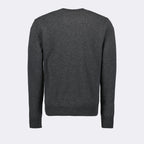 Strickwaren Pull à logo plaque Dolce & Gabbana Grau Homme