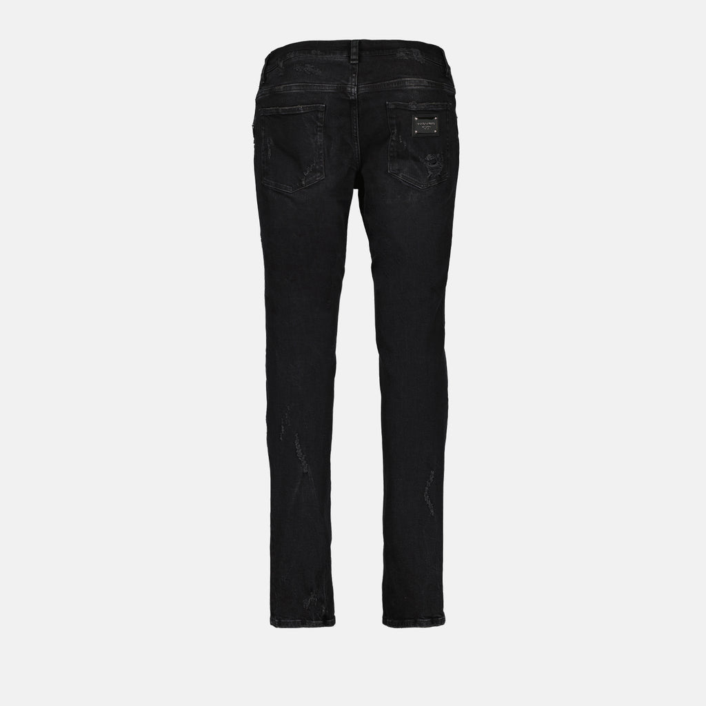 Pants Distressed jeans Dolce & Gabbana Black Man