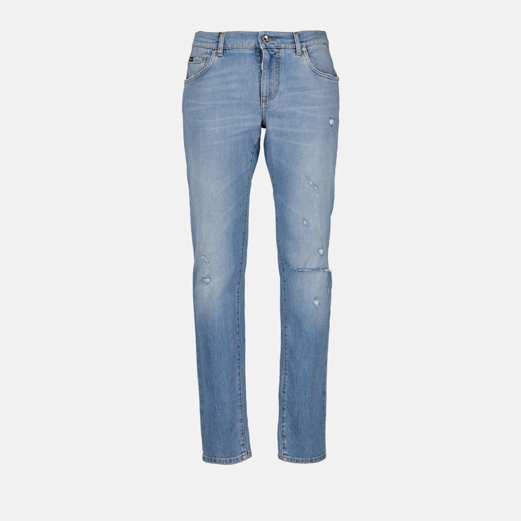 Hosen Jean à effet usé Dolce & Gabbana Blau Homme