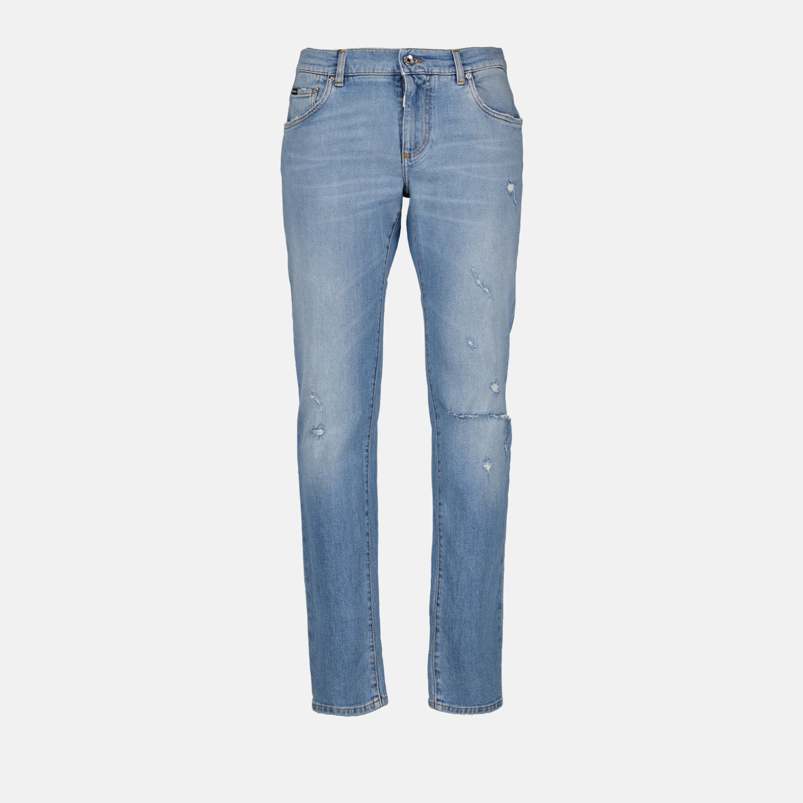 Hosen Jean à effet usé Dolce & Gabbana Blau Homme