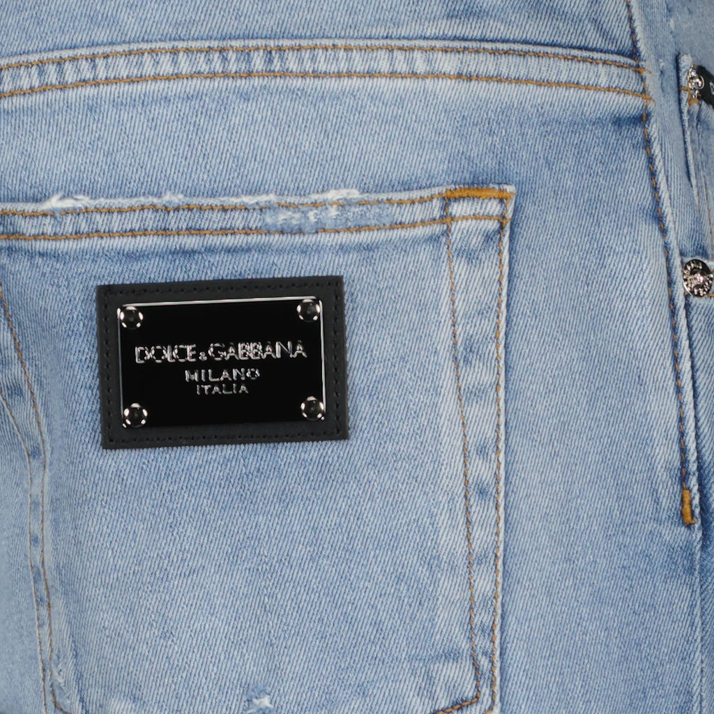 Hosen Jean à effet usé Dolce & Gabbana Blau Homme