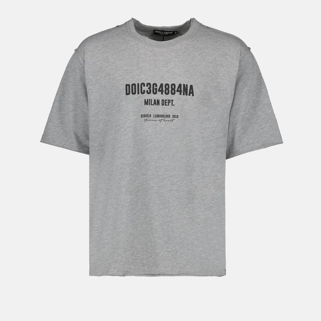 T-shirts T-shirt à logo Dolce & Gabbana Gris Homme