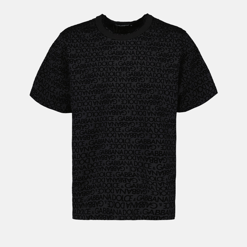티셔츠 T-shirt monogrammé Dolce & Gabbana 검은색 Homme