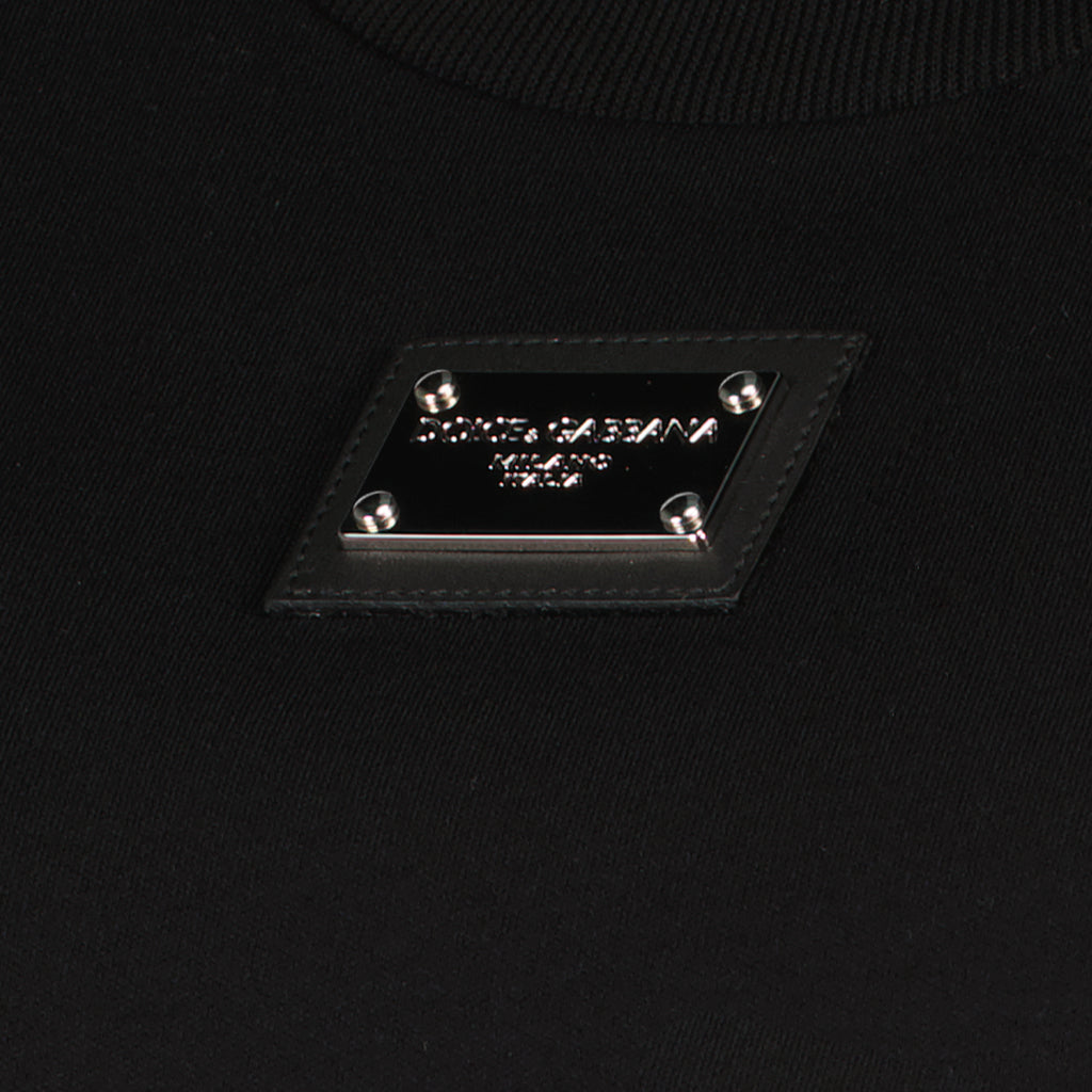 T-shirts Plaque logo T-shirt Dolce & Gabbana Black Women