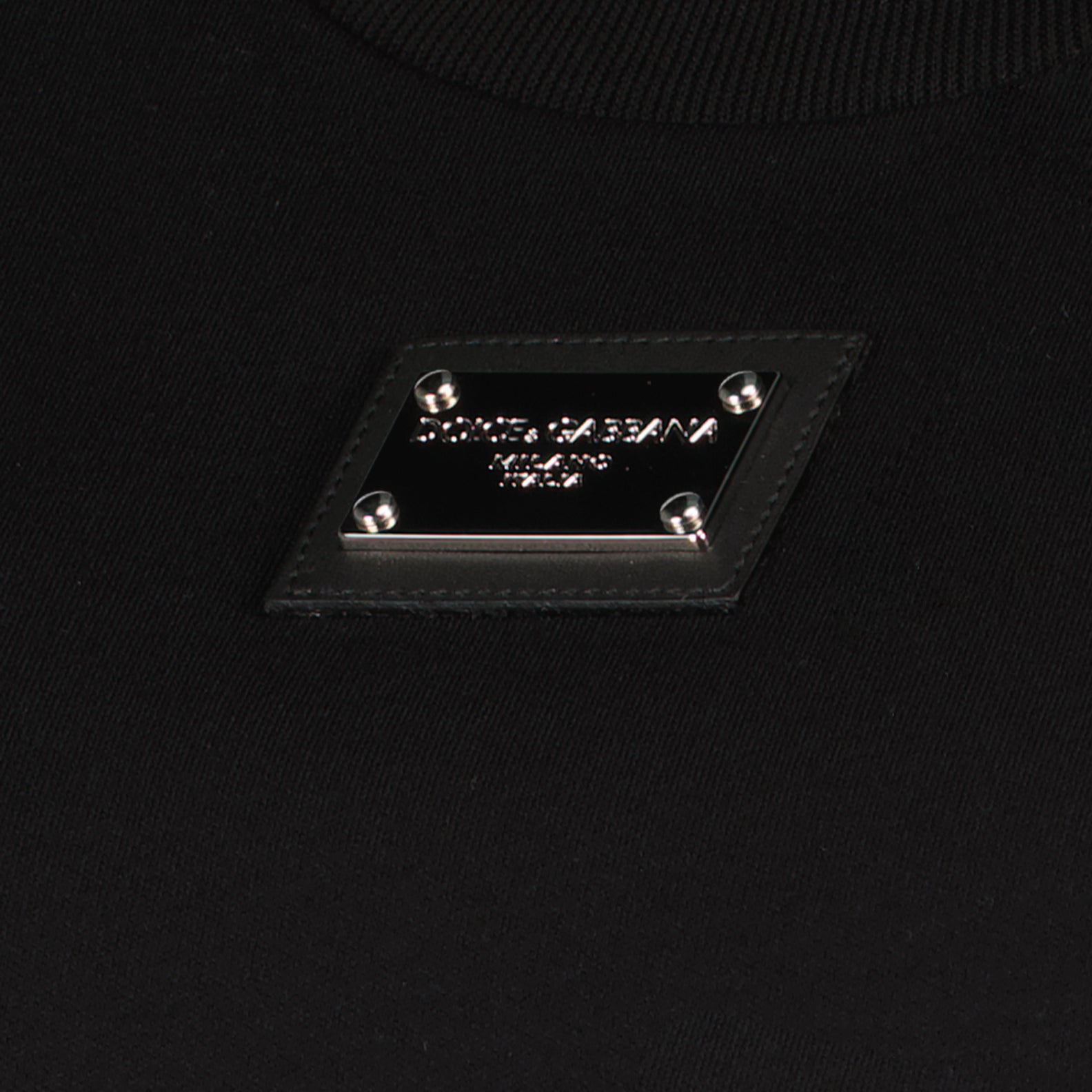 T-shirts Plaque logo T-shirt Dolce & Gabbana Black Women