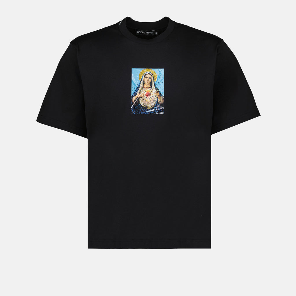 T-shirts Religious print T-shirt Dolce & Gabbana Black Man