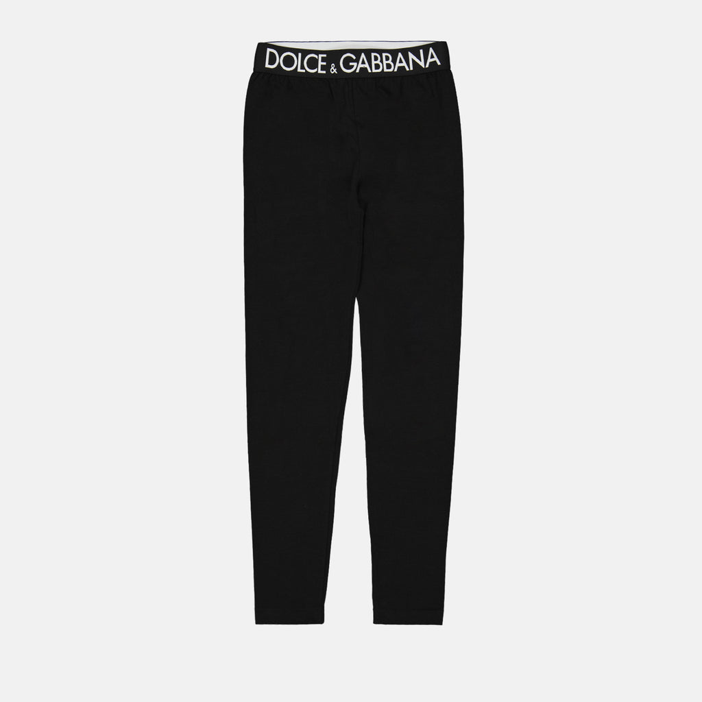 Hosen Legging à logo Dolce & Gabbana Schwarz Femme