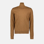 Maille Col roulé en soie Dolce & Gabbana Marron Homme