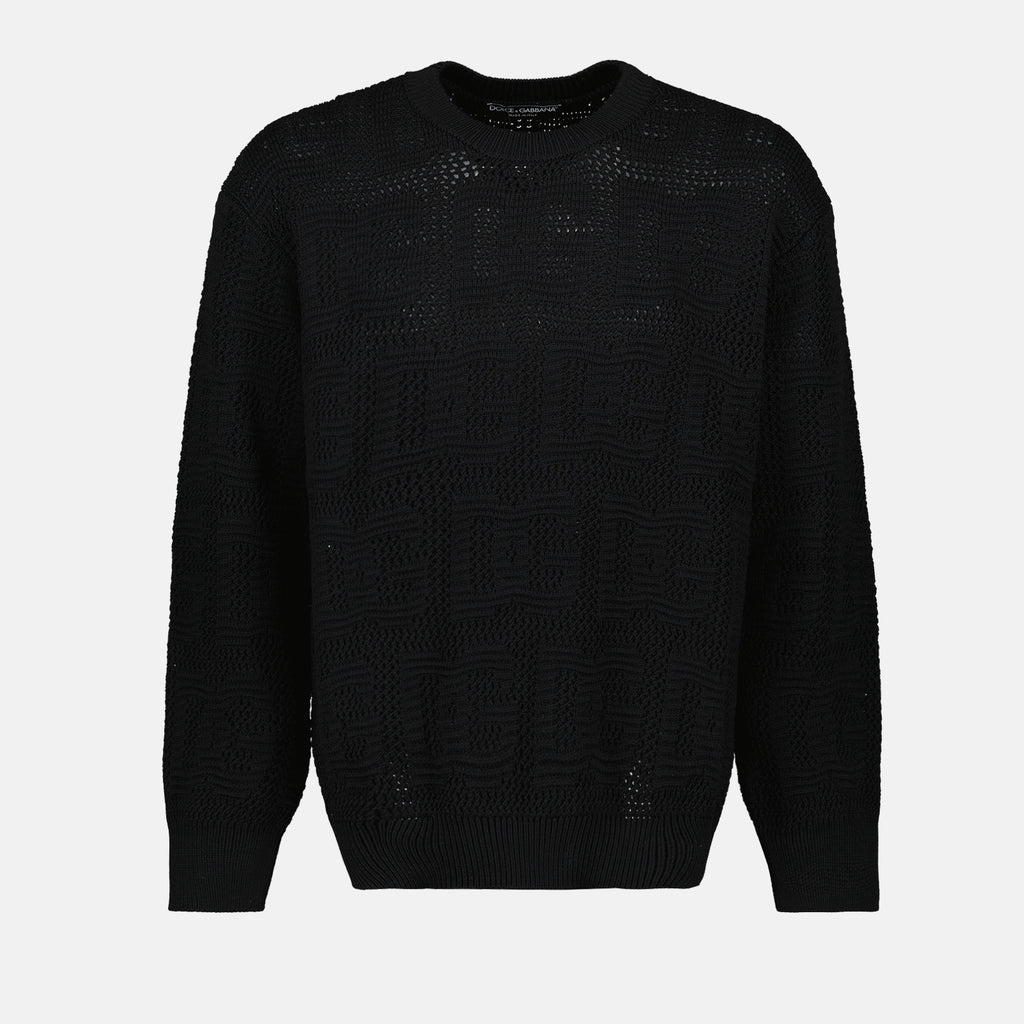 Maille Pull ajouré DG Dolce & Gabbana Noir Homme