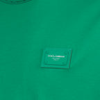 T-shirts T-shirt à logo plaque Dolce & Gabbana Vert Homme
