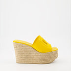 Plateauschuhe Mules à plateforme DG Dolce & Gabbana Gelb Femme