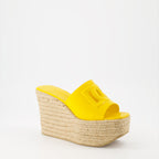 Plateauschuhe Mules à plateforme DG Dolce & Gabbana Gelb Femme