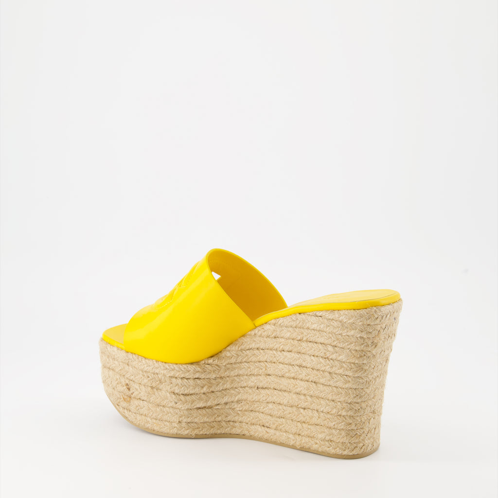 Plateauschuhe Mules à plateforme DG Dolce & Gabbana Gelb Femme