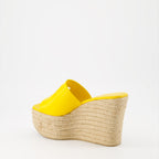 Plateauschuhe Mules à plateforme DG Dolce & Gabbana Gelb Femme