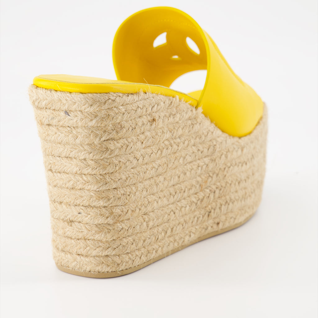 Plateauschuhe Mules à plateforme DG Dolce & Gabbana Gelb Femme