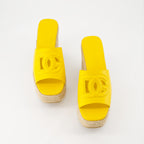 Plateauschuhe Mules à plateforme DG Dolce & Gabbana Gelb Femme