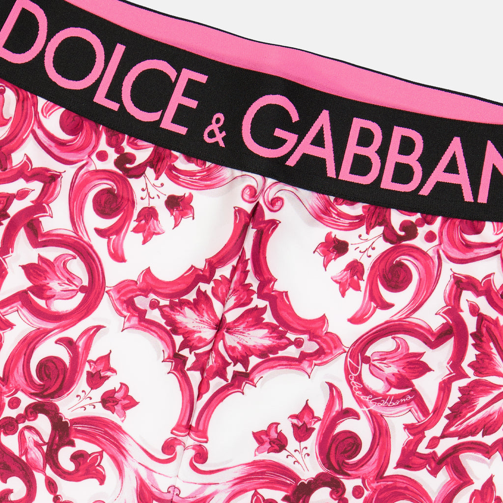 Pants Majolica print leggings Dolce & Gabbana Pink Women