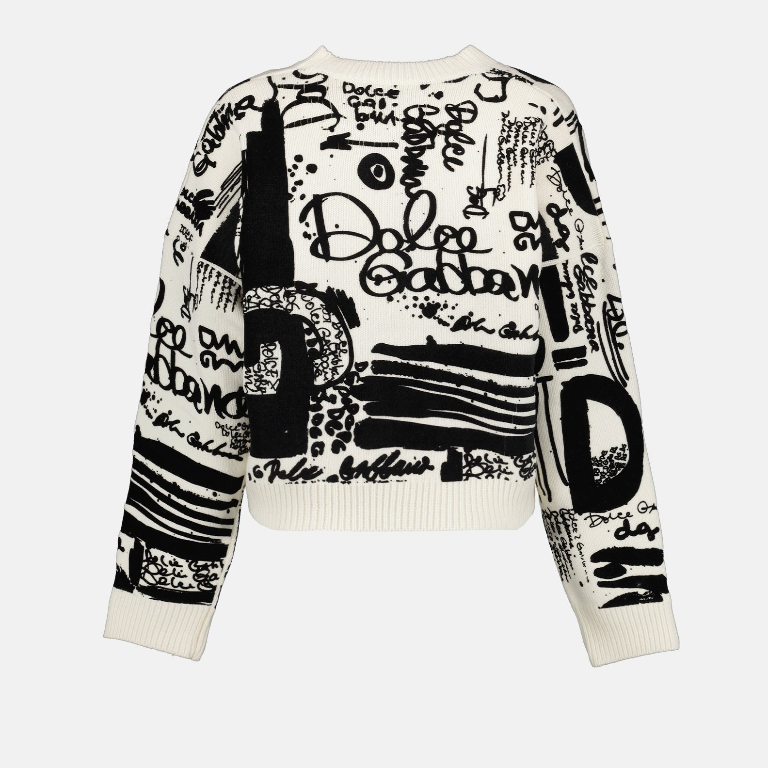 Maille Pull DG en laine Dolce & Gabbana Blanc Femme