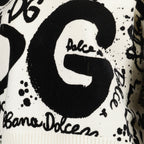 Maille Pull DG en laine Dolce & Gabbana Blanc Femme