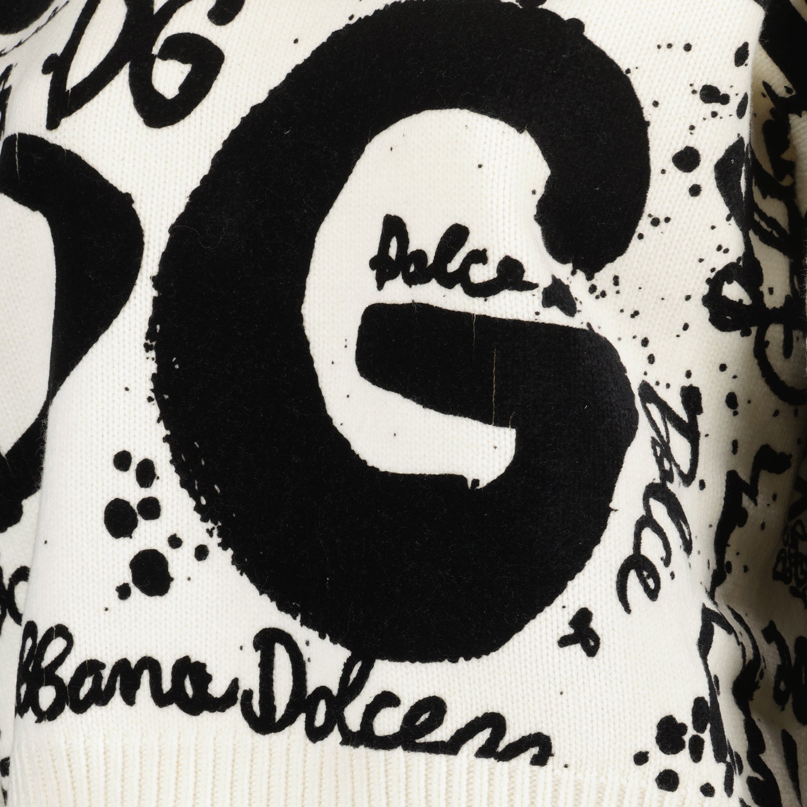 Maille Pull DG en laine Dolce & Gabbana Blanc Femme