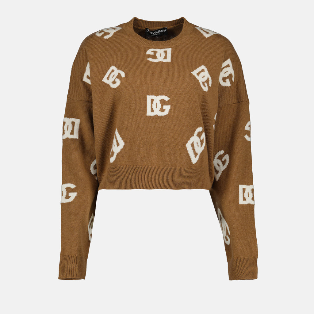 Knitwear DG wool sweater Dolce & Gabbana Brown Women