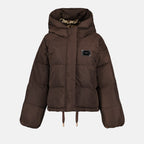 Mäntel Doudoune à logo plaque Dolce & Gabbana Braun Femme