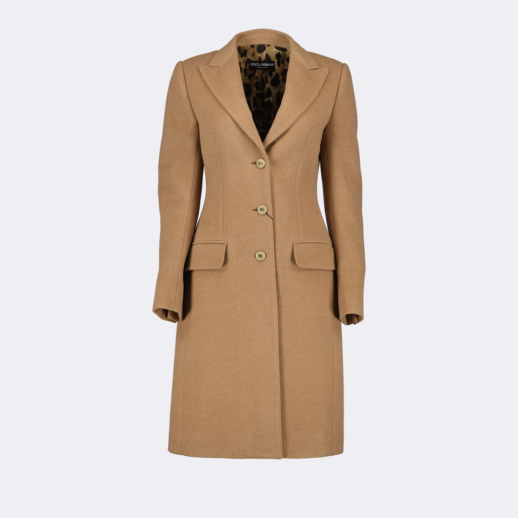 Coats Wool coat Dolce & Gabbana Brown Women