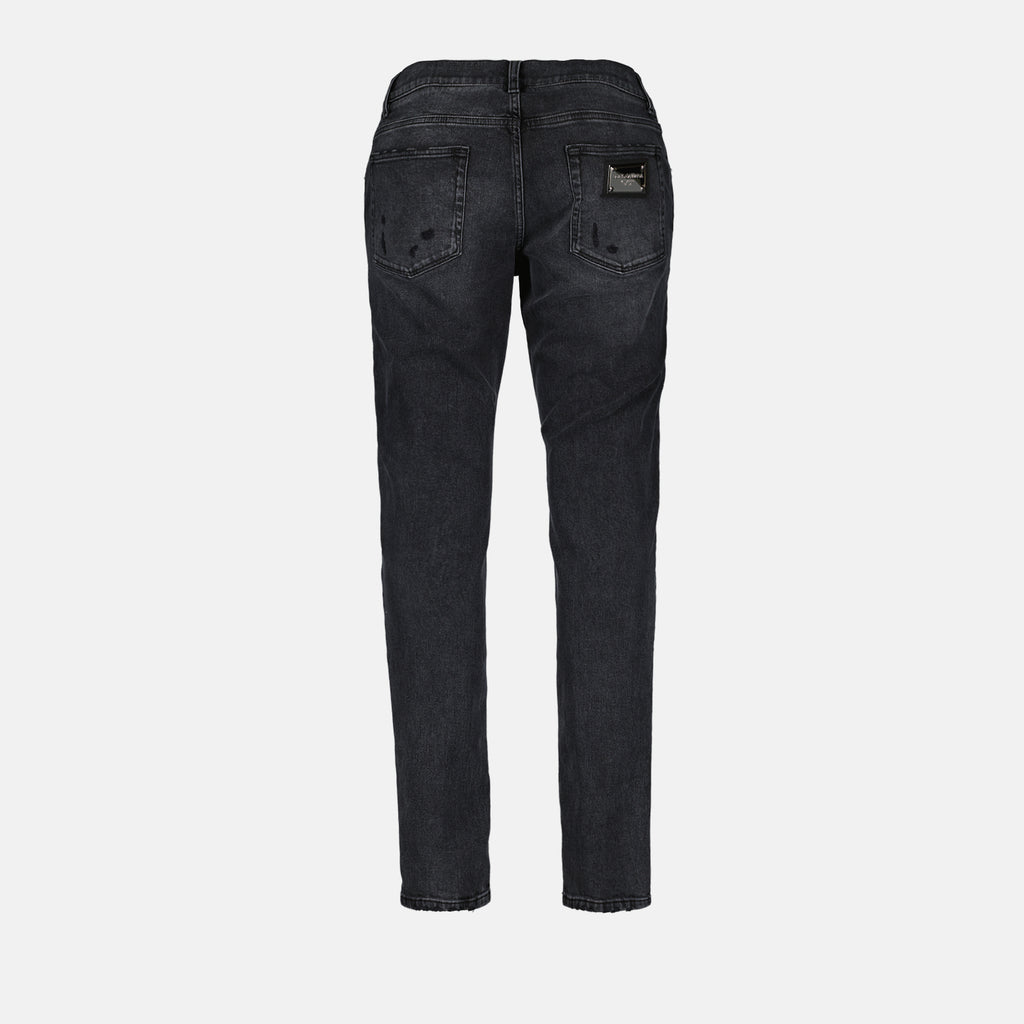 Pantalons Jean gris délavé Dolce & Gabbana Gris Homme