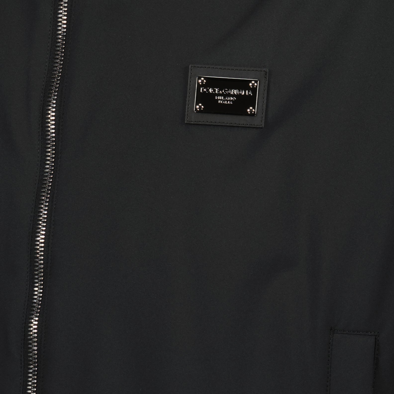 Jackets Logo plaque windbreaker Dolce & Gabbana Black Homme