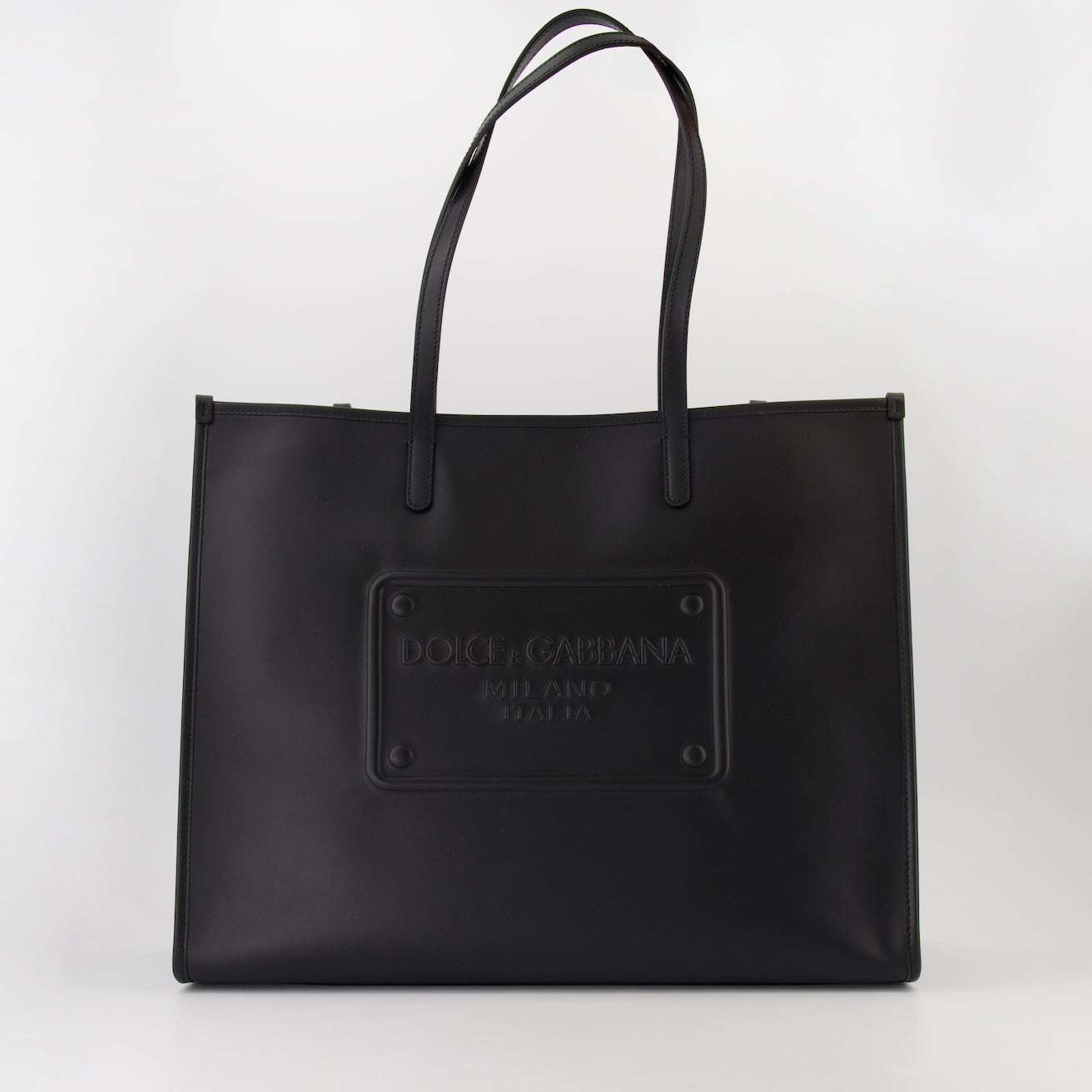 Leather tote bag