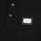 Polos Polo à logo plaque Dolce & Gabbana Noir Homme