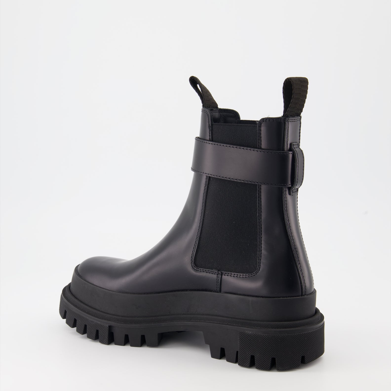 アンクルブーツ ロゴストラップアンクルブーツ Dolce & Gabbana 黒 女性