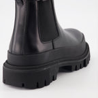 앵클부츠 Bottines à bride logo Dolce & Gabbana 검은색 Femme